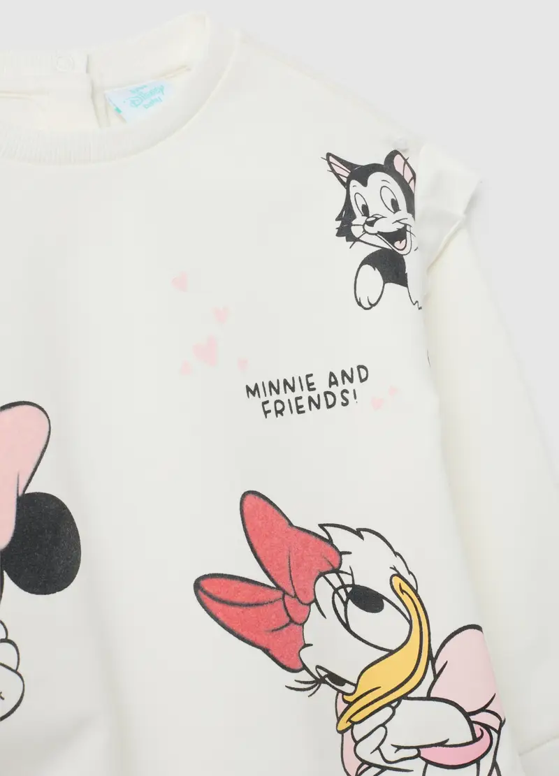 DISNEY, Completo Da Bambina In Cotone Bianco Regular Fit, Bianco, Taglia: 9-12 miniatura 2