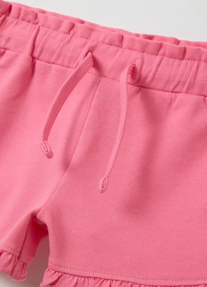 DISNEY, Completo Jogging Da Bambina In Cotone Elasticizzato Bianco Regular Fit, Bianco, Taglia: 9-12 miniatura 2