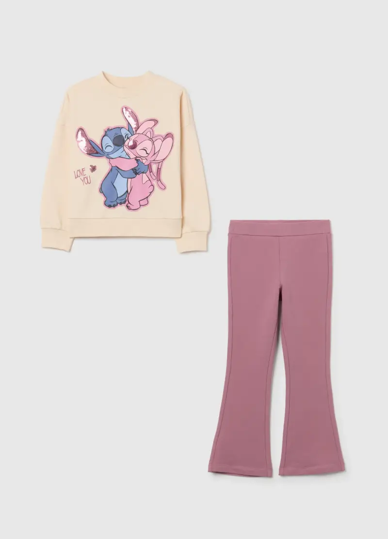 Disney Completo Jogging Da Bambina In Misto Cotone Multicolor