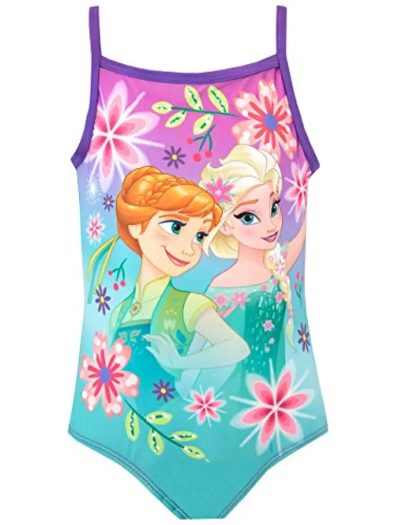 Disney Costume da Bagno Frozen | Costume Piscina Anna Ed Elsa | Costumi Bagno Bambina | 5-6 Anni