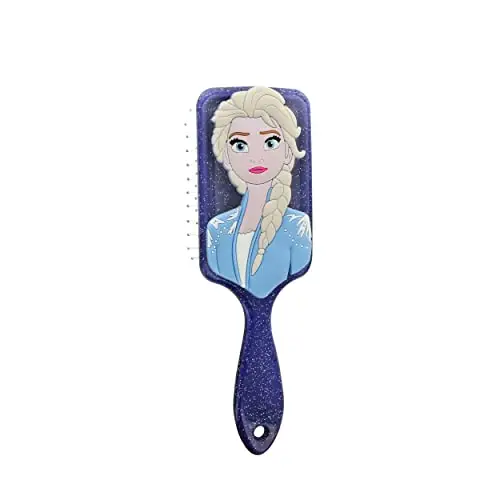 DISNEY Frozen II - Spazzola per capelli in silicone 3D ELSA La Regina delle Neve, tutti i tipi di capelli miniatura 2