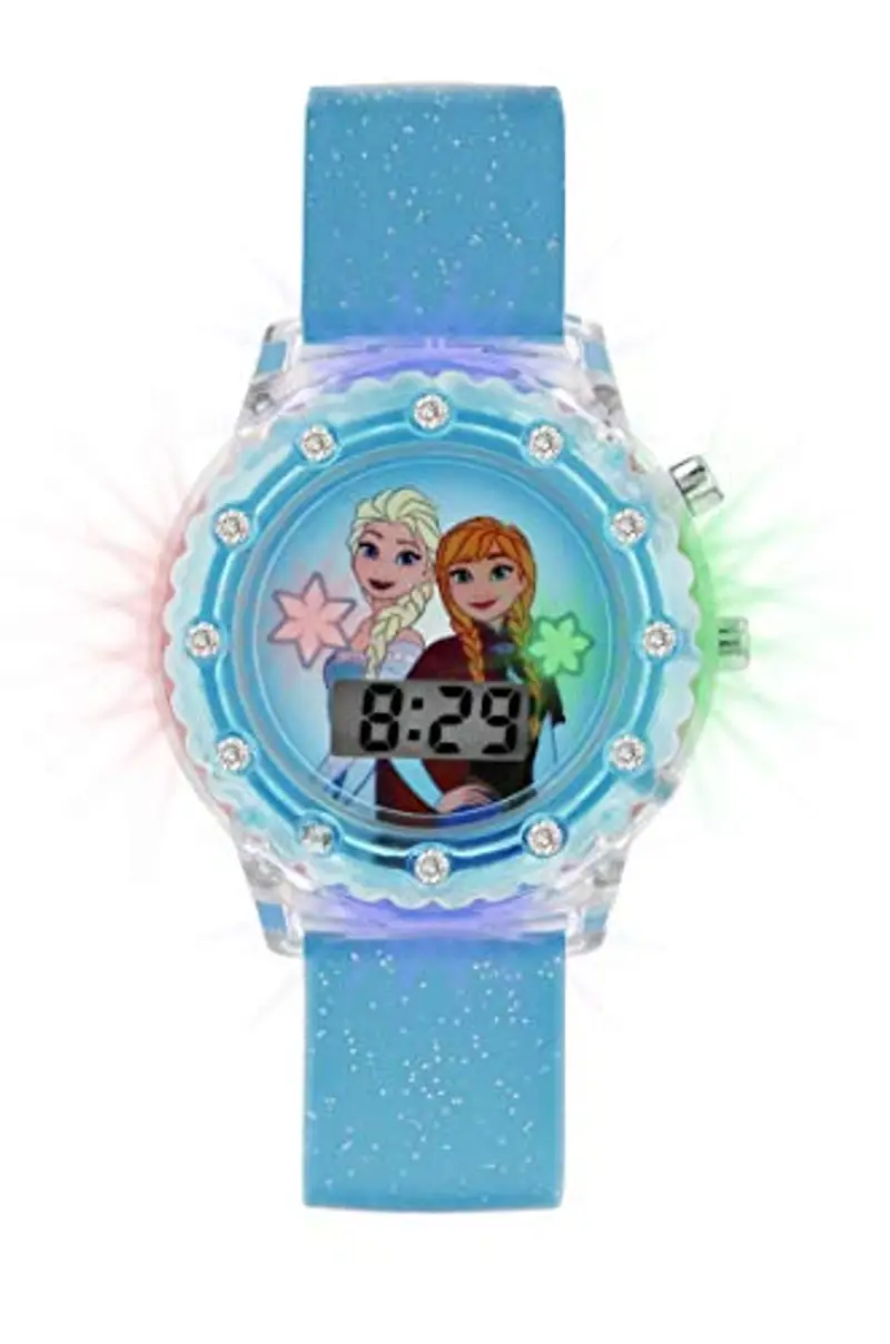 Disney Frozen Orologio Digitale al Quarzo Unisex Bambini con Cinturino in Gomma FZN4087ARGSET