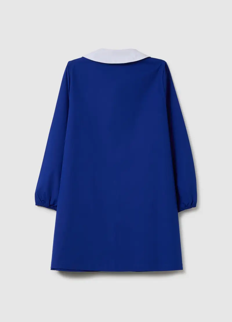 Grembiule Scolastico Da Bambina In Misto Cotone Con Ricamo Stitch, Multicolor miniatura 2