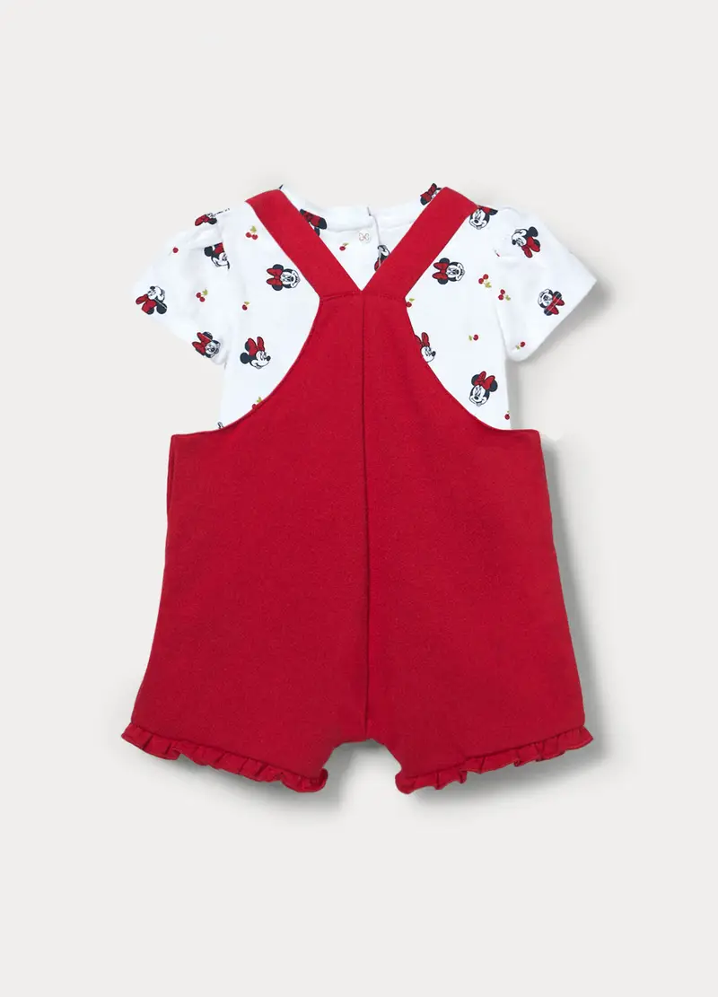 Jogging Set Disney In French Terry Di Puro Cotone Neonata, Rosso aragosta miniatura 2