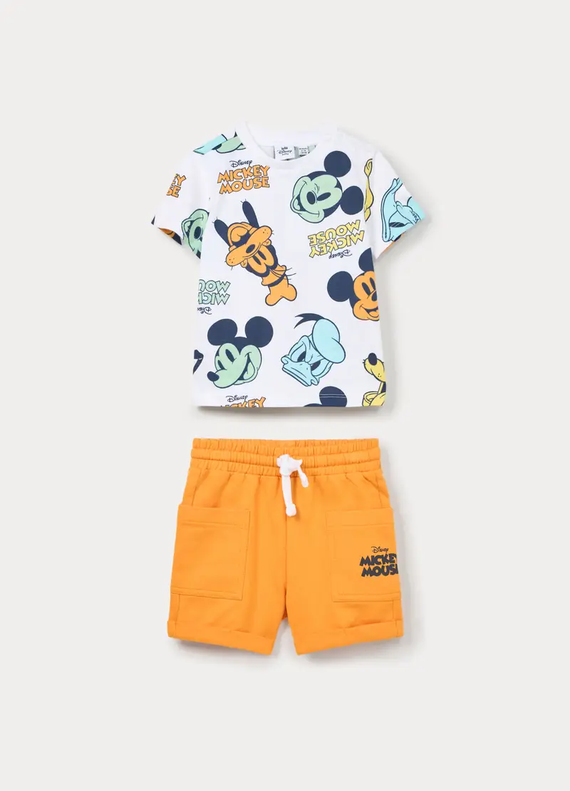 Jogging Set Disney In Jersey Di Puro Cotone Bimbo, Bambino, Bianco