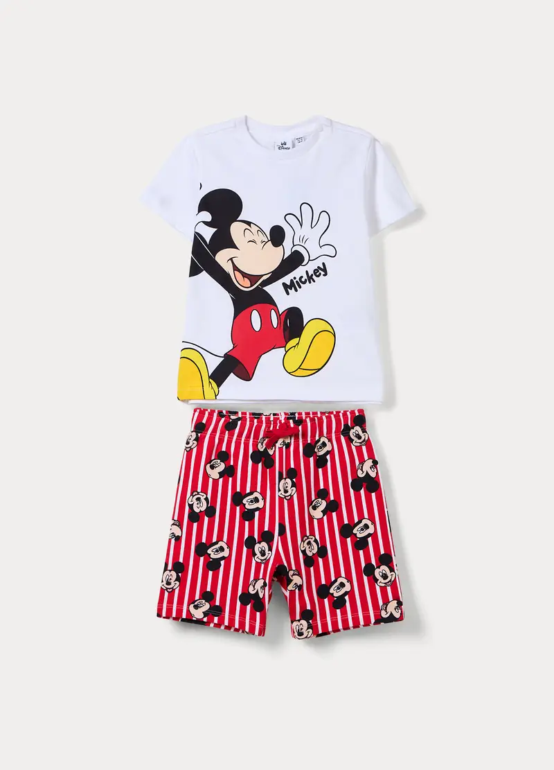 Jogging Set Disney In Jersey Di Puro Cotone Bimbo, Bambino, Bianco
