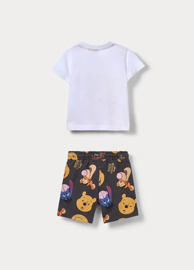 Jogging Set Disney In Jersey Di Puro Cotone Bimbo, Bambino, Bianco miniatura 2