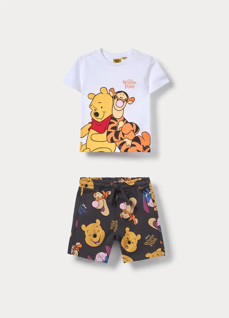Jogging Set Disney In Jersey Di Puro Cotone Bimbo, Bambino, Bianco