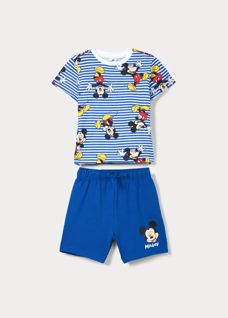 Jogging Set Disney In Jersey Di Puro Cotone Bimbo, Bambino, Bianco/Blu