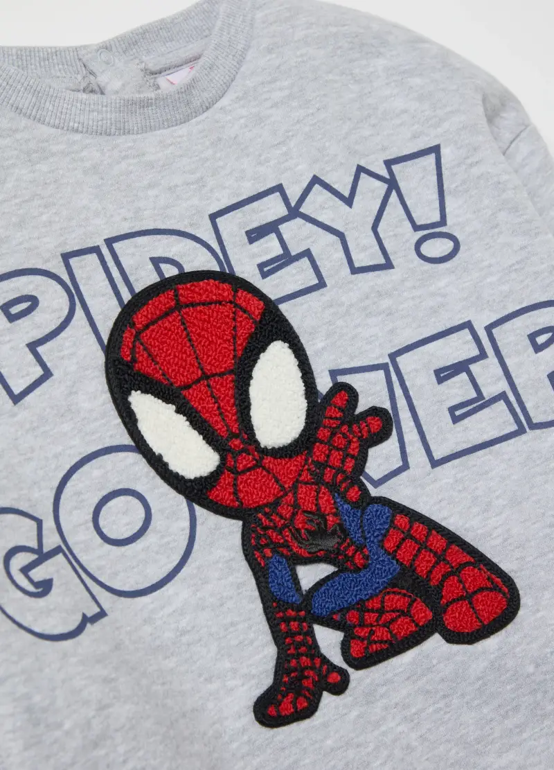 , Jogging Set In Cotone Bio Con Patch Spidey, Bambino, Multicolor miniatura 3