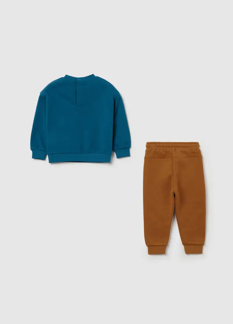 Jogging Set In Felpa Con Patch Topolino, Bambino, Multicolor miniatura 2