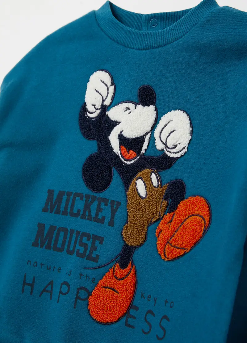 Jogging Set In Felpa Con Patch Topolino, Bambino, Multicolor miniatura 3