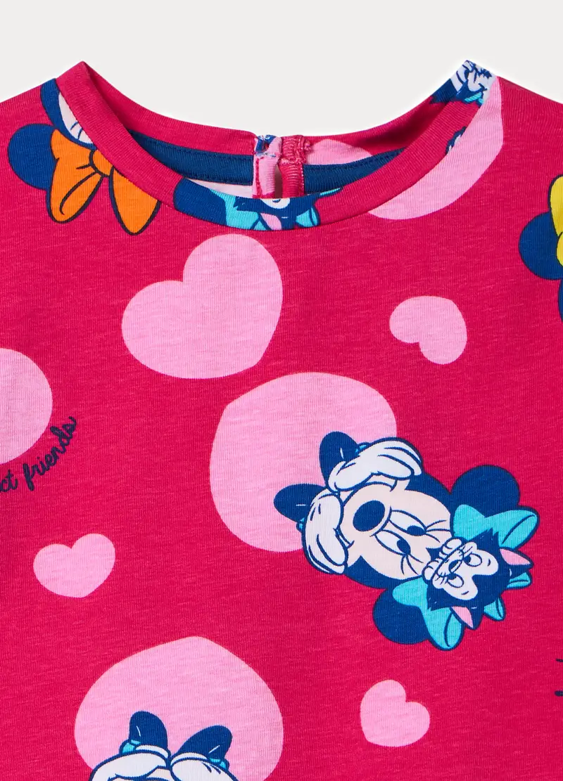 Jogging Set In Jersey Di Cotone Stretch Bimba, Bambina, Rosa fuxia miniatura 3