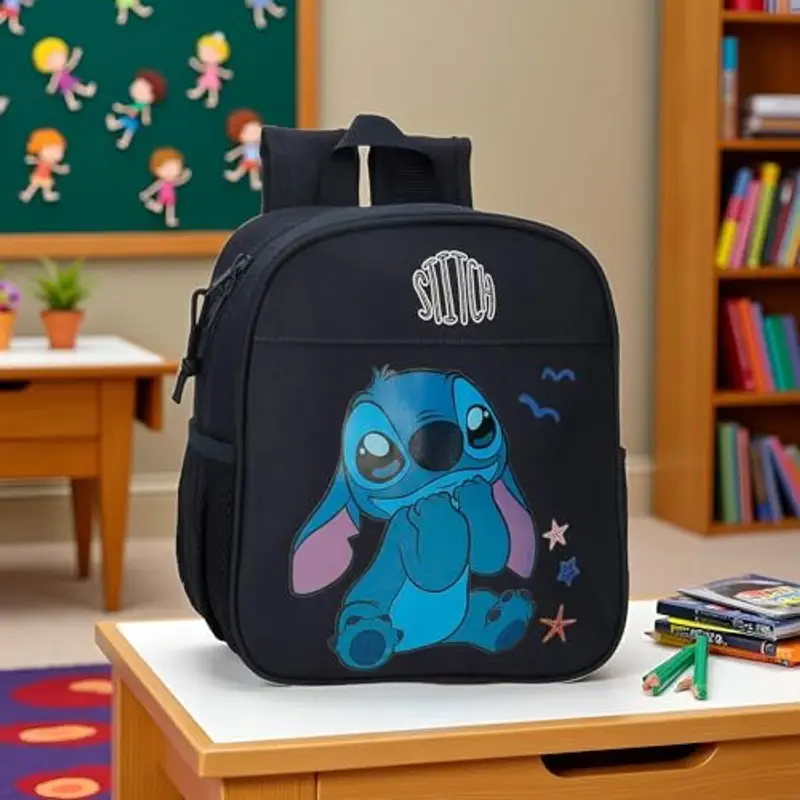 Disney Joumma Stitch Excited Zaino Prescolare Nero 21 x 25 x 10 cm Poliestere 5, 25 L, Nero, Taglia unica, Zaino miniatura 2