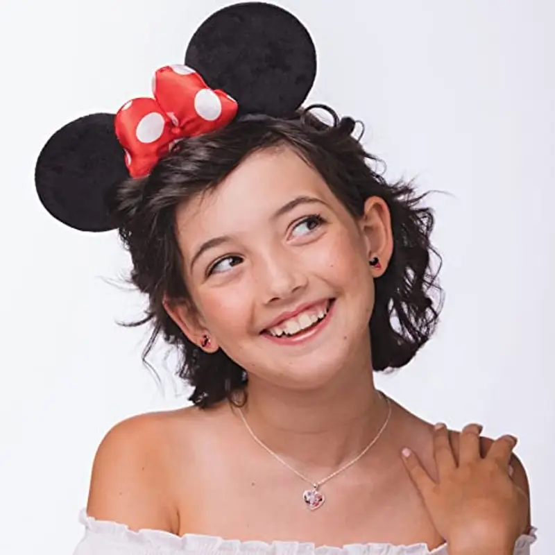 Disney Mickey and Minnie Mouse Mismatched Silver Plated Stud Earrings, Mickey's 90th Anniversary miniatura 2