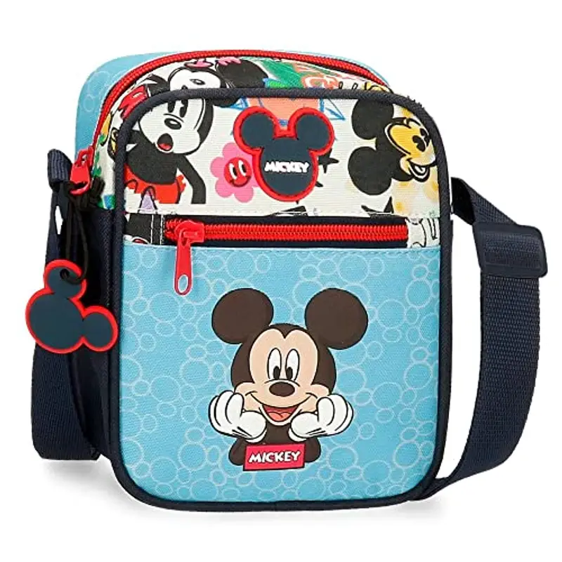 Disney Mickey Be Cool Astuccio tre scomparti Blu 22x12x5 cm Poliestere