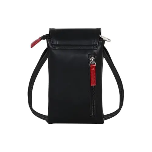 Disney Minni Mouse Face-Borsa Porta Cellulare, Nero, 12 x 20 cm miniatura 3