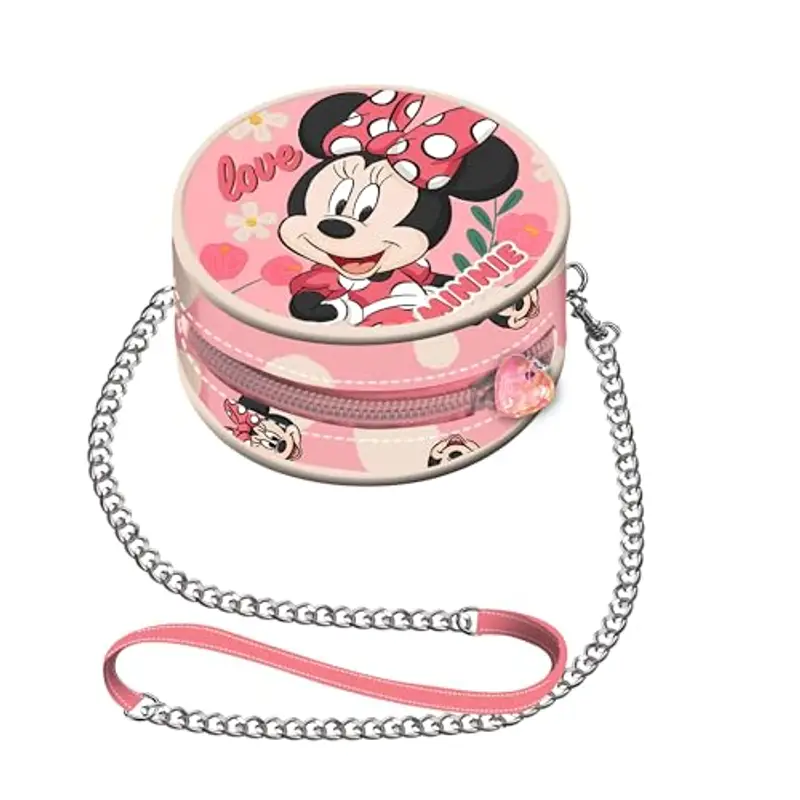 Disney Minni Mouse Frozen 2 Mini Borsa a Catena Rotonda, 9 x 9 cm, Rosa Garden