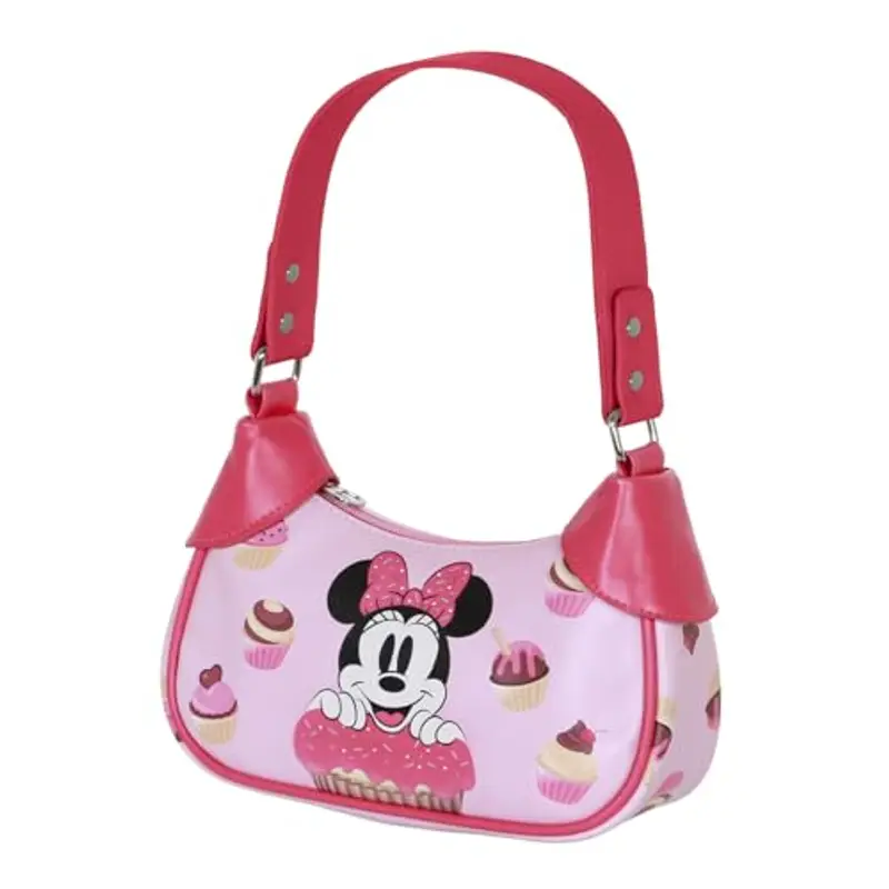 Disney Minni Mouse Muffin-Borsa Fancy Casual, Rosa, 21,5 x 14,5 cm