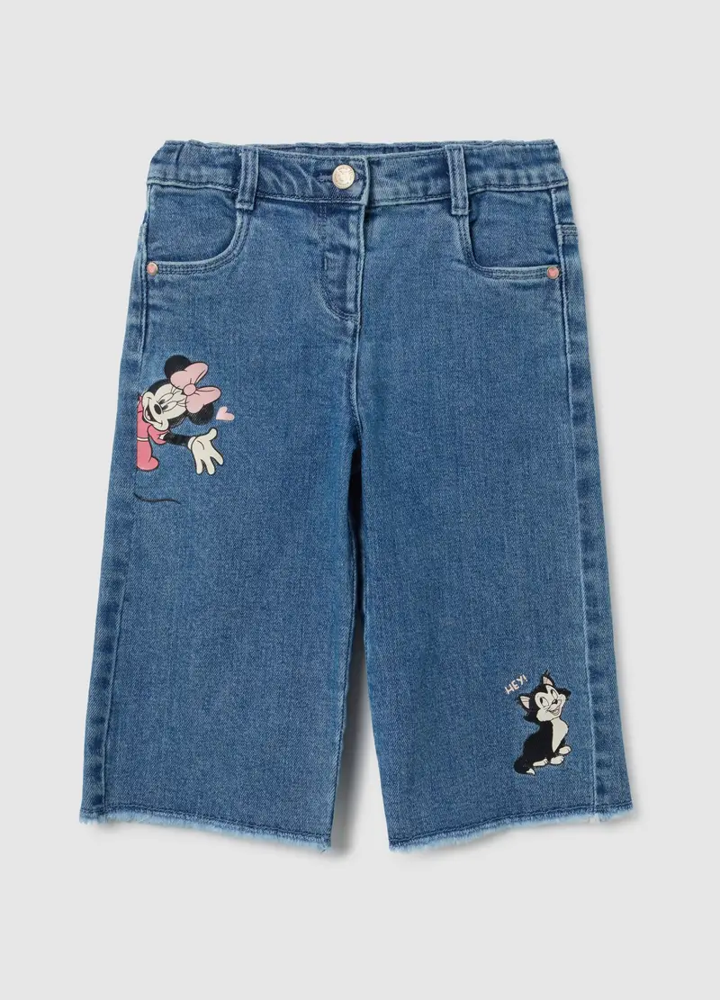 DISNEY, Pantaloni Da Bambina In Denim Elasticizzato Blu Flare, Denim, Taglia: 12-18