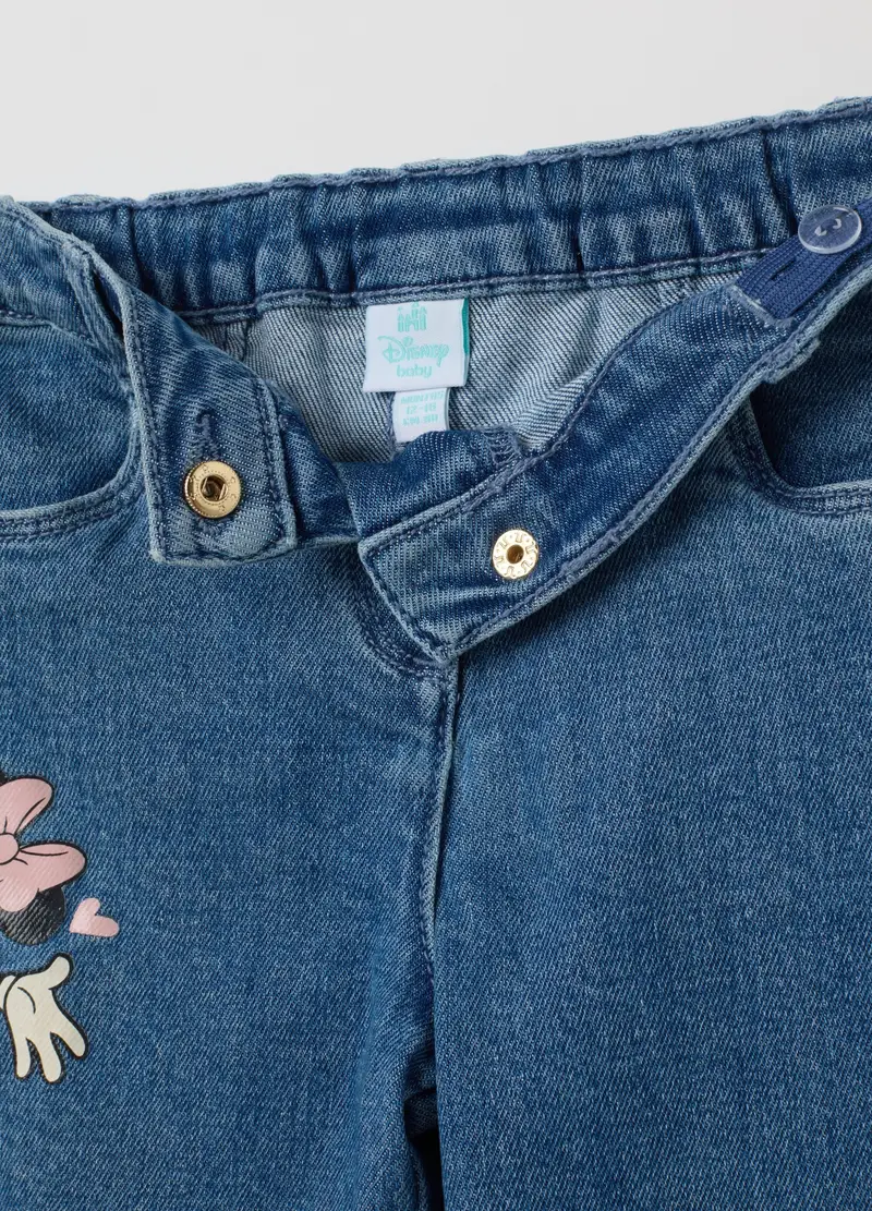 DISNEY, Pantaloni Da Bambina In Denim Elasticizzato Blu Flare, Denim, Taglia: 12-18 miniatura 3