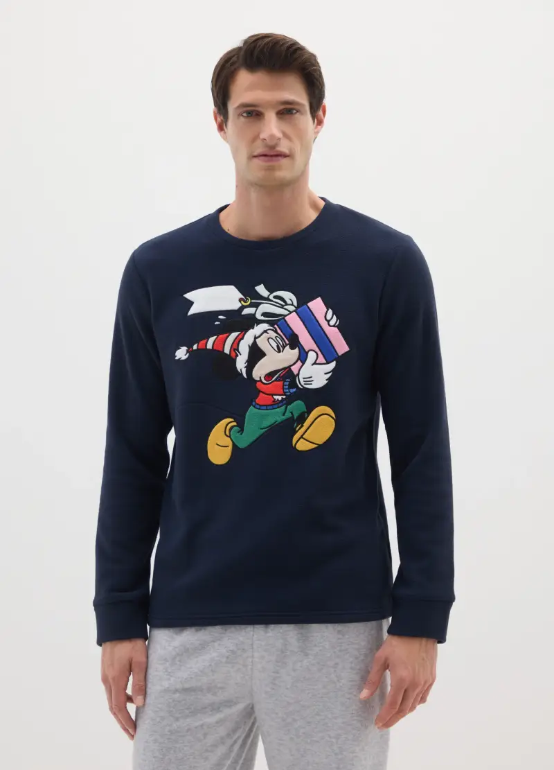 Pigiama A Maniche Lunghe Multicolor Regular Fit Con Stampa Disney, Uomo, Multicolor miniatura 2