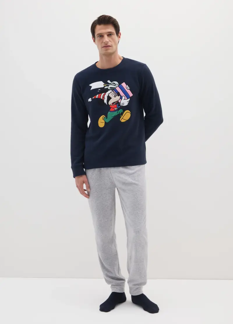 Pigiama A Maniche Lunghe Multicolor Regular Fit Con Stampa Disney, Uomo, Multicolor