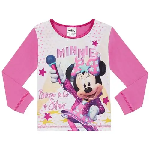 Disney Pigiama a Maniche Lunghe per Ragazze Minnie Mouse - 2-3 Anni: 98cm miniatura 2