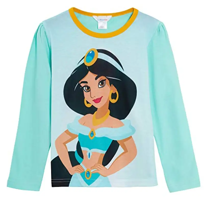 Disney Pigiama da bambina della principessa Jasmine, con pantaloni lunghi Gelsomino 7 miniatura 2