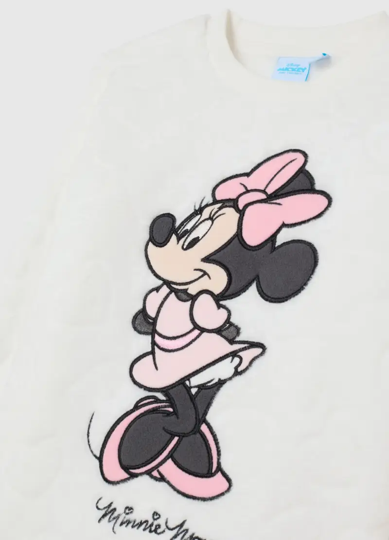 Pigiama Da Bambina In Misto Coral Fleece Bianco Regular Fit Con Stampa, Bianco miniatura 3