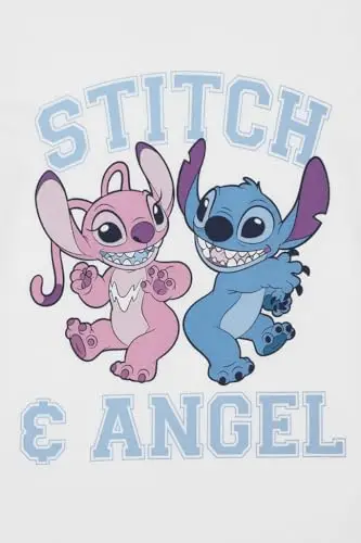 Disney Pigiama da bambina Lilo & Stitch a punto lungo e angelo, bianco, 12 miniatura 2