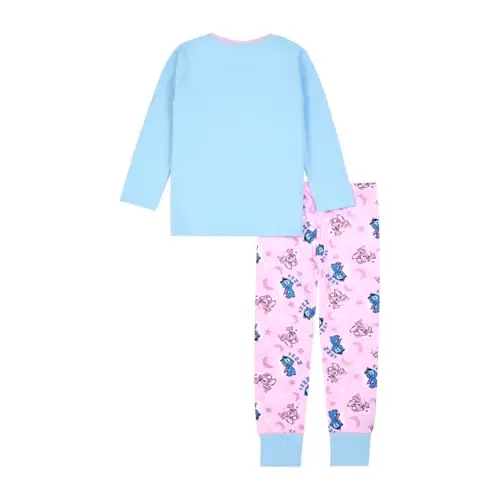 Disney Pigiama Lilo & Stitch | Stitch Girls Pjs | Stitch Gifts for Girls | Stitch & Angel Cotton Pj Set | Abbigliamento miniatura 2