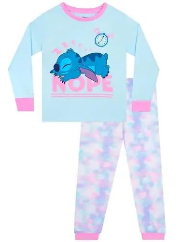 Disney Pigiama Stitch Bambina | Lilo E Stitch Pigiama Bambina | Pigiamone Bambini Invernali | Blu 7