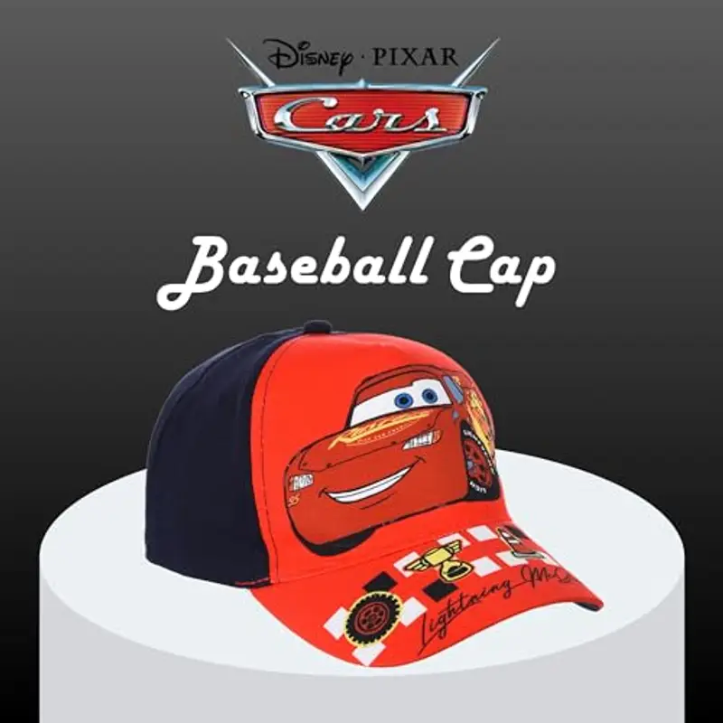 Disney Pixar Cars Cappello Baseball per Ragazzi, Berretto Classico di Lightning McQueen, Regalo per Bambino | Blu Navy miniatura 3