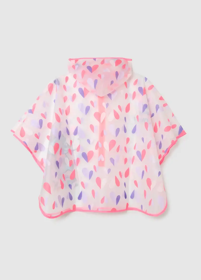 Poncho Impermeabile Multicolor Da Bambina Con Stampa Disney, Multicolor miniatura 2