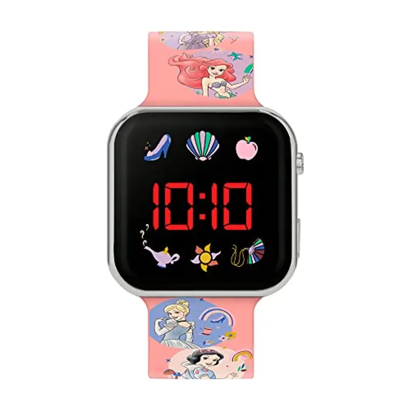 Disney Princess Orologio Digitale Quarzo Ragazze con Cinturino in Silicone PN4398