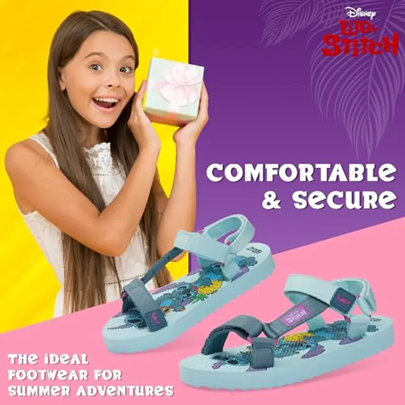 Disney Scarpe Stitch da Bambina, Sandali da Bambina, Sandali Estivi 27-35 (Blu, 35 EU) miniatura 3