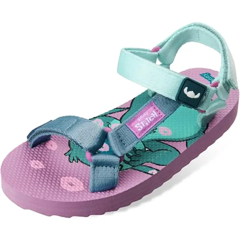 Disney Scarpe Stitch da Bambina, Sandali da Bambina, Sandali Estivi 27-35 (Lilla/Blu, 31 EU)