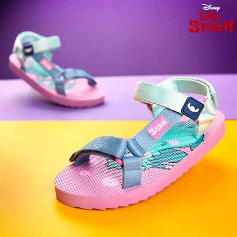 Disney Scarpe Stitch da Bambina, Sandali da Bambina, Sandali Estivi 27-35 (Lilla/Blu, 31 EU) miniatura 2