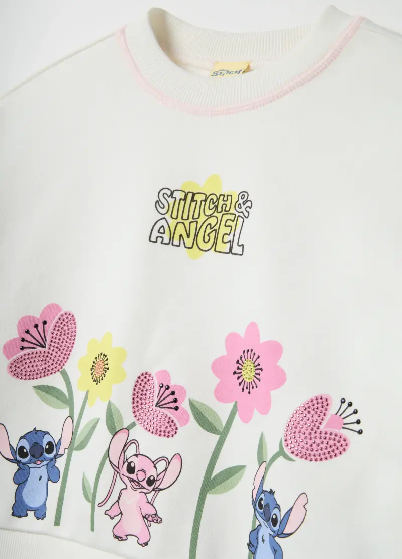 Set Felpa Pantalone Multicolor Da Bambina In Misto Cotone Regular Fit, Multicolor miniatura 3