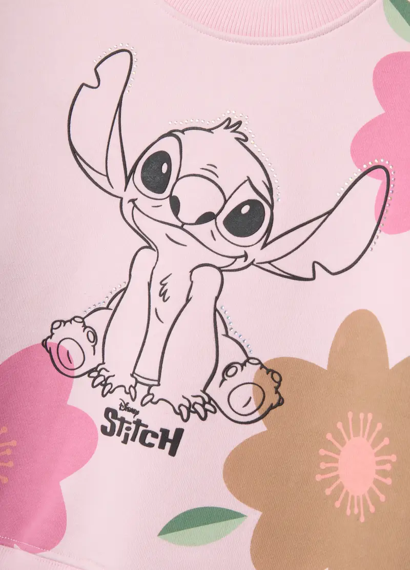 Set Felpa Pantalone Rosa Da Bambina In Misto Cotone Regular Fit, Rosa miniatura 3