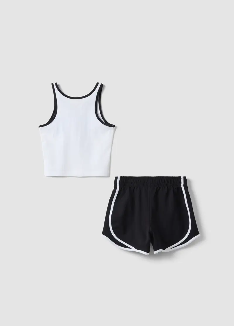 Set Fitted In Cotone Elasticizzato Multicolor Da Ragazza Con Stitch, Bambina, Multicolor miniatura 2