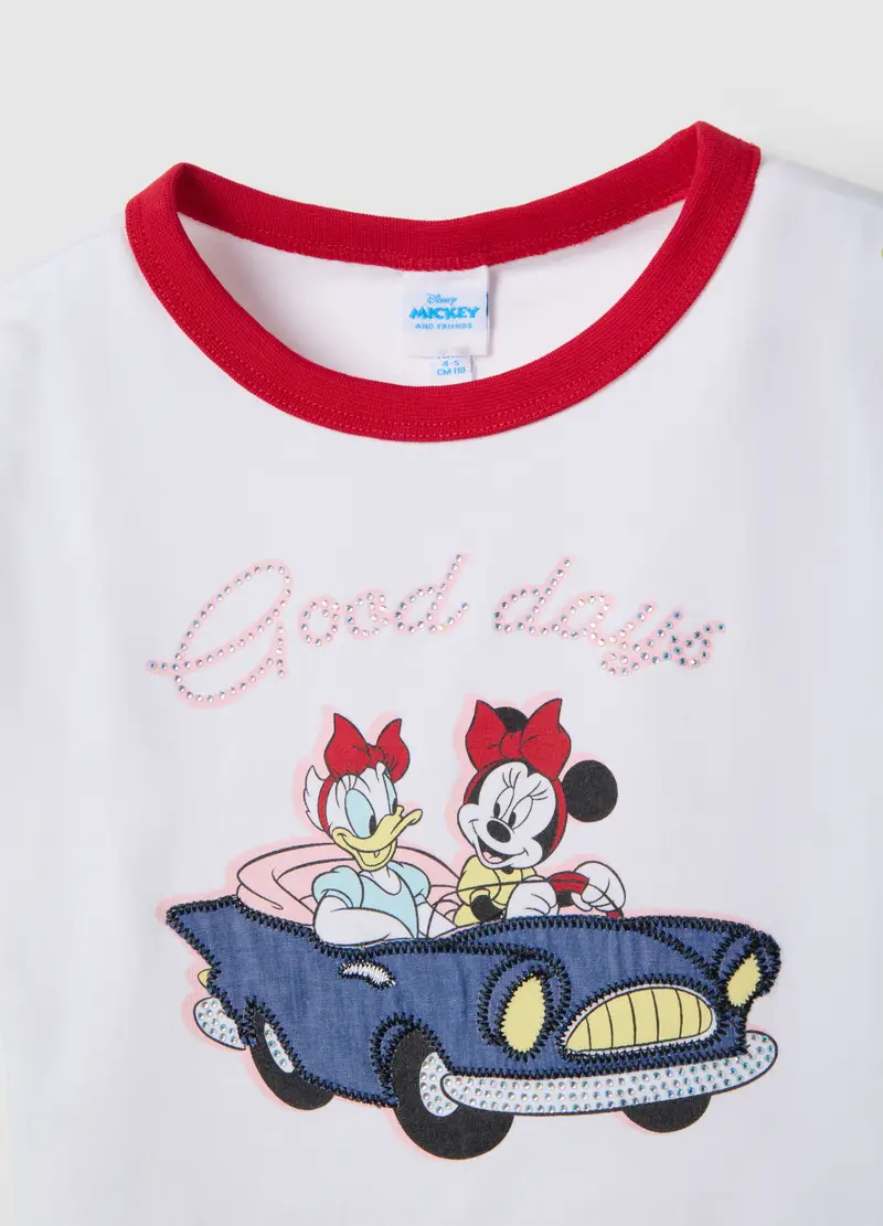 Set Maglia Pantaloncino In Cotone Elasticizzato Multicolor Da Bambina, Multicolor miniatura 3