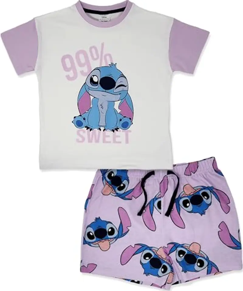 Disney Set Pigiama Corto Lilo e Stitch per Bambina - 100% Cotone - 13-14 Anni: 164cm miniatura 2