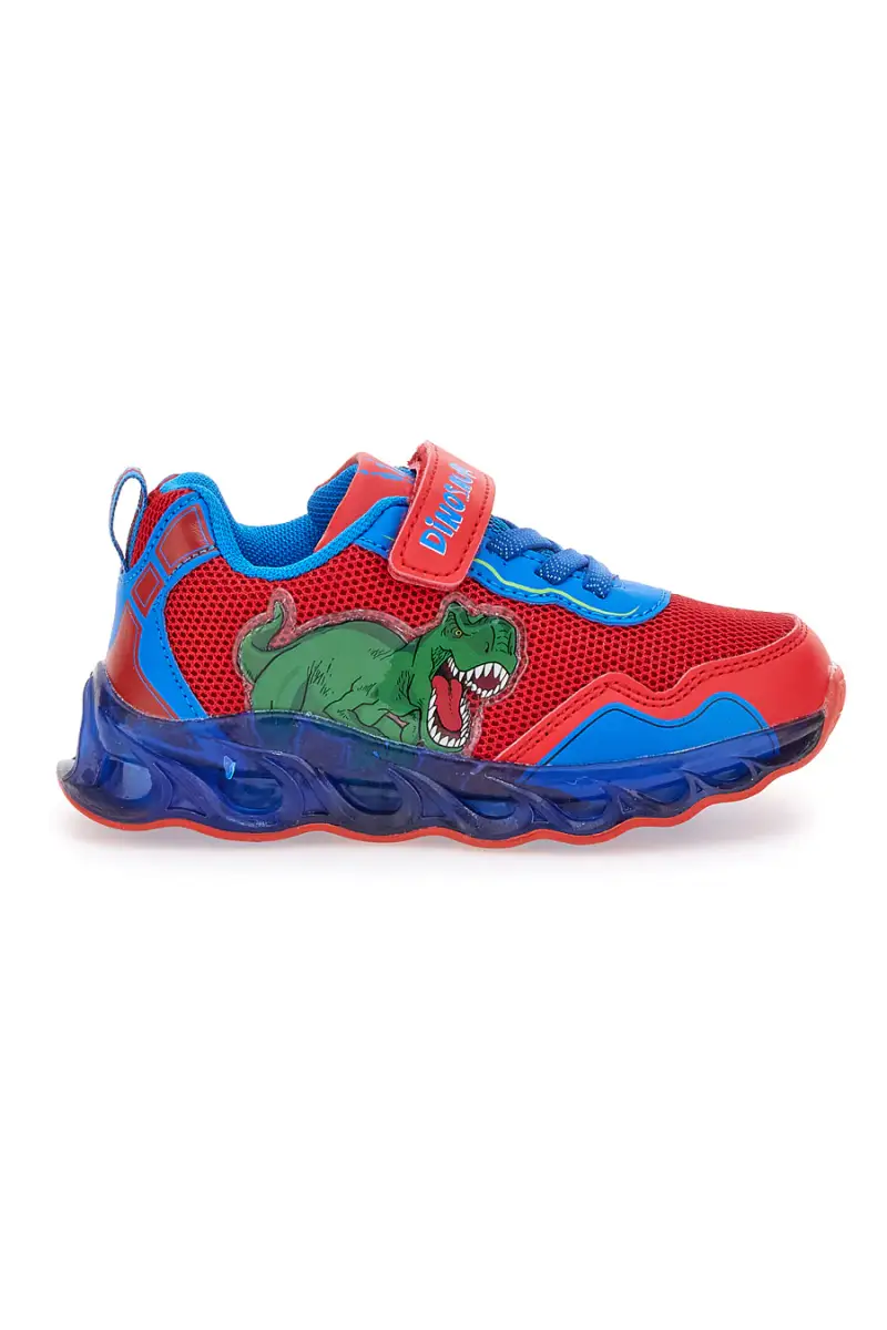 Sneakers Blu e Rosse Con Luci e Dinosauro Disney 8020001 [BLU