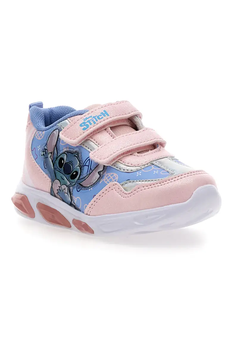 Sneakers rosa azzurre con luci con stampa Stitch D6020150S [ROSA] miniatura 2