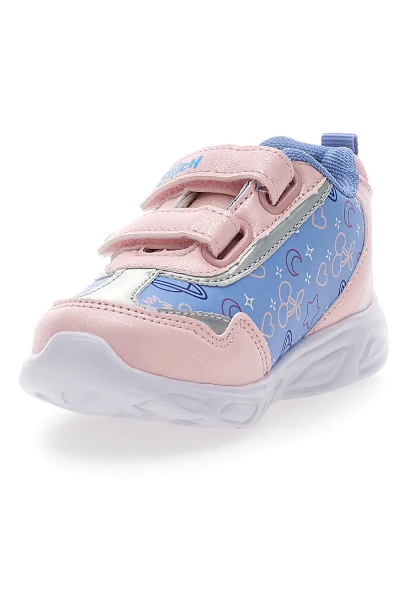 Sneakers rosa azzurre con luci con stampa Stitch D6020150S [ROSA] miniatura 3