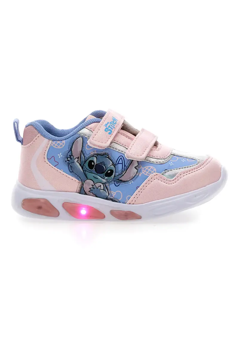 Sneakers rosa azzurre con luci con stampa Stitch D6020150S [ROSA]