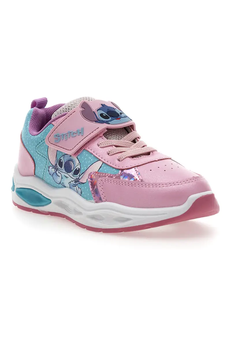 Sneakers rosa celeste con luci con stampa Stitch D6020142S [ROSA] miniatura 2