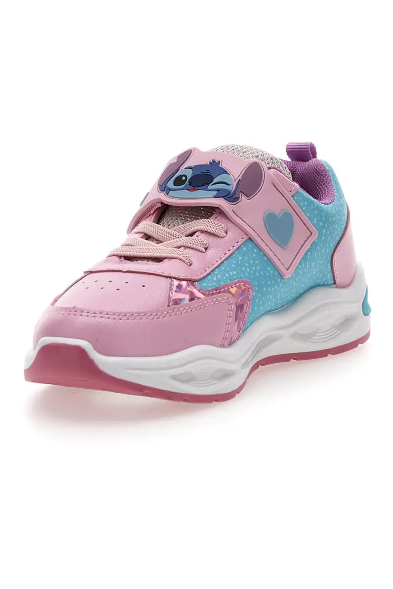 Sneakers rosa celeste con luci con stampa Stitch D6020142S [ROSA] miniatura 3